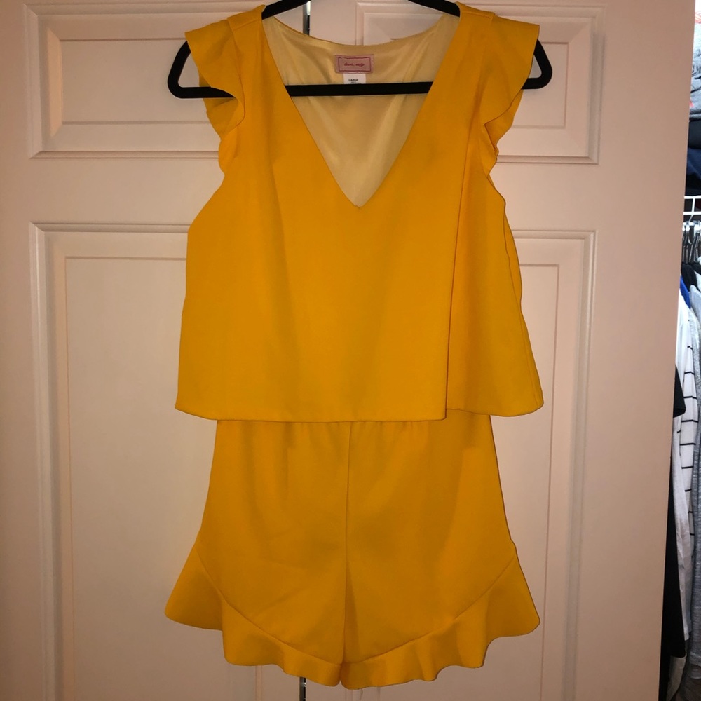 Yellow Ruffle Romper - Picture 2 of 3